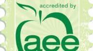 A green stamp with the word aee on it.
