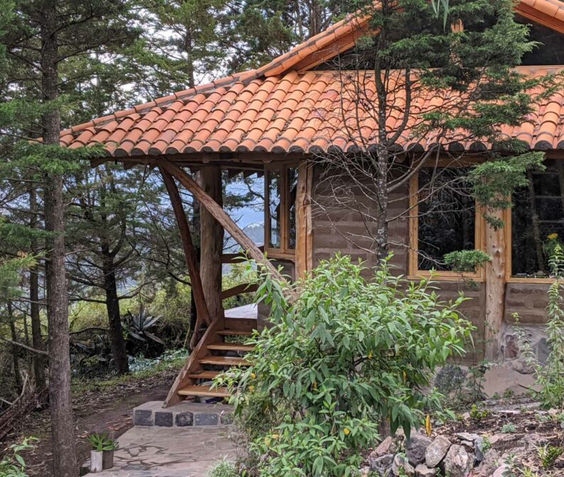 The outside of a house in Ecuador.