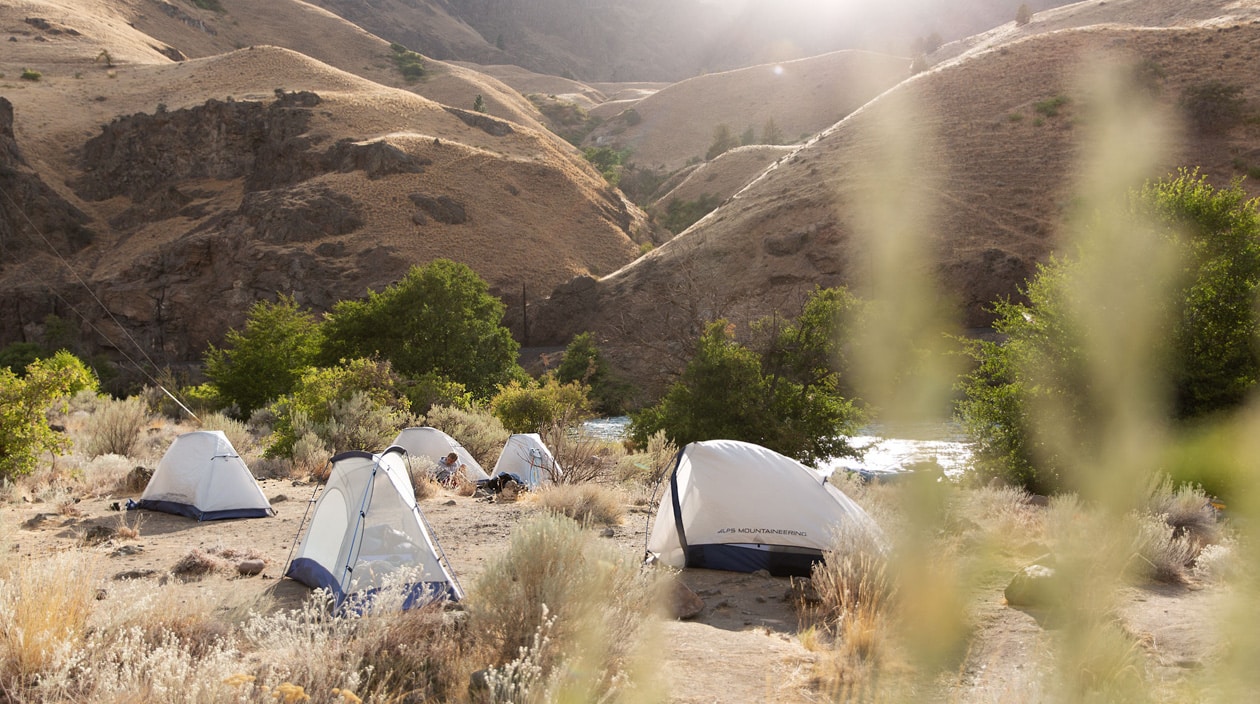 A group of tents.