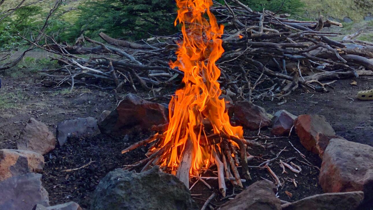 A campfire.