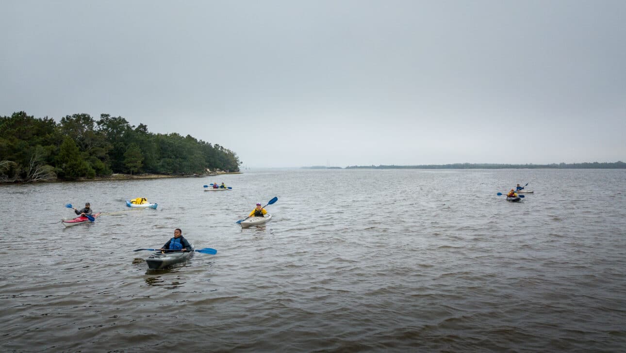 People seakayaking.