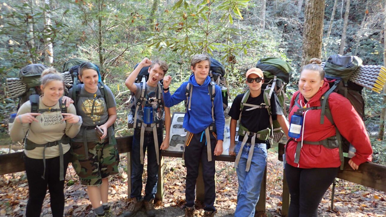A teen expedition group.