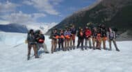 NCOAE students on glacier during Alaska Teen Leadership Expedition