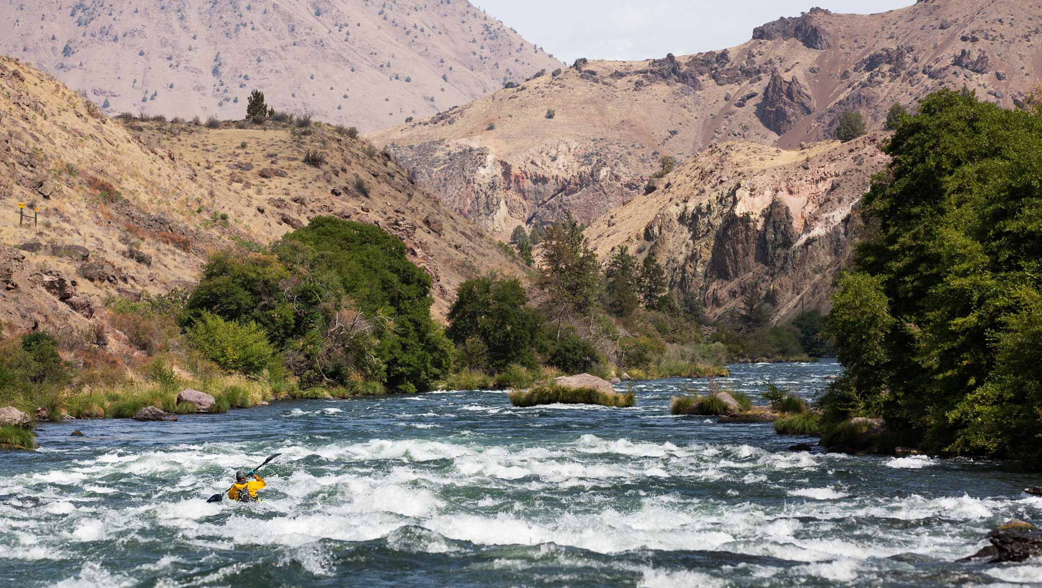 A man kayaking.