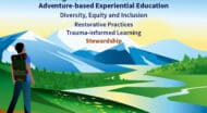 The cover of best practices in outdoor and adventure-based experiential education.