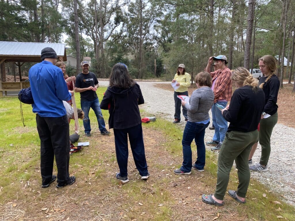 NCOAE group taking a wilderness medicine course