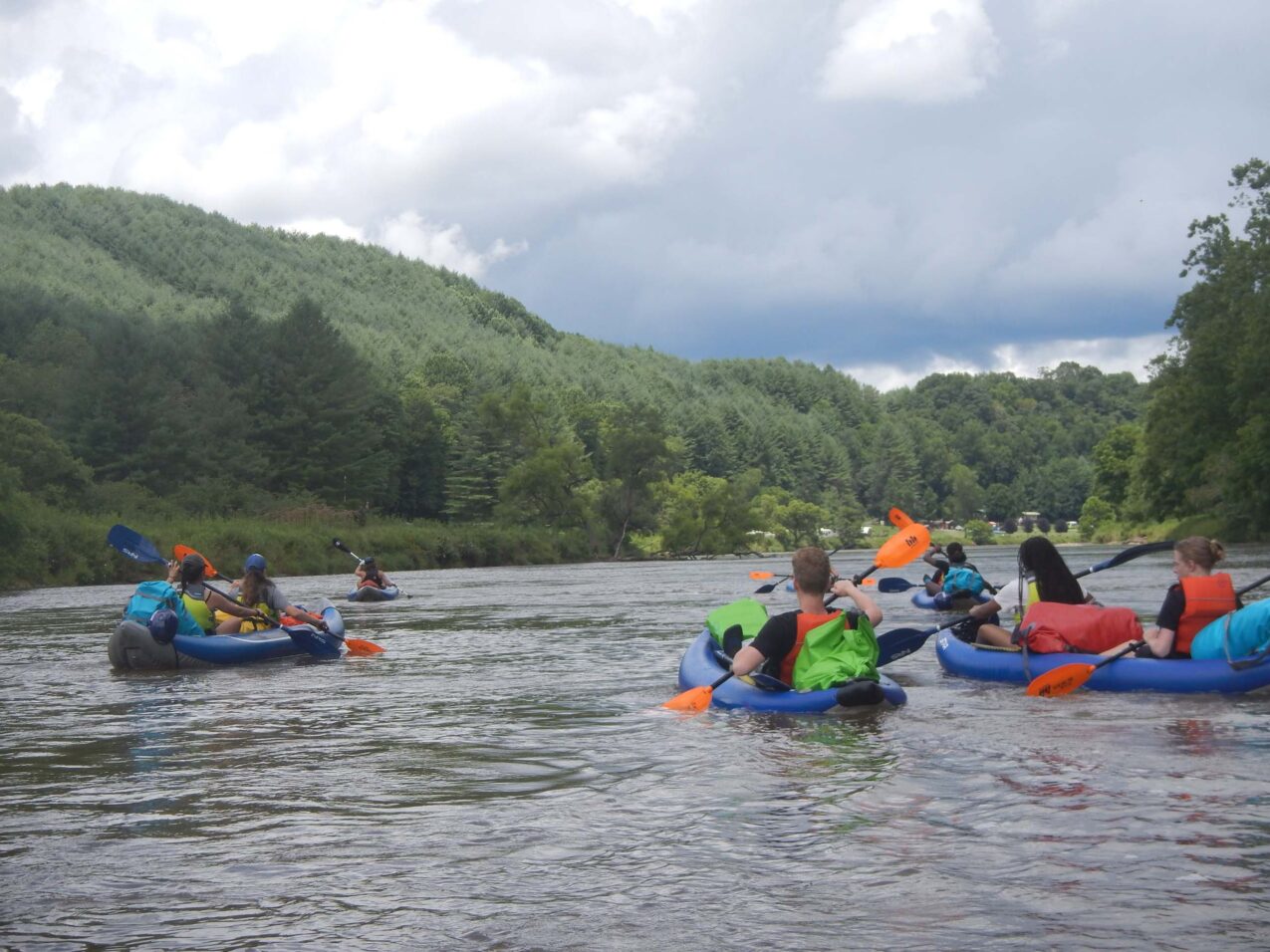 kayaking in north carolina river.